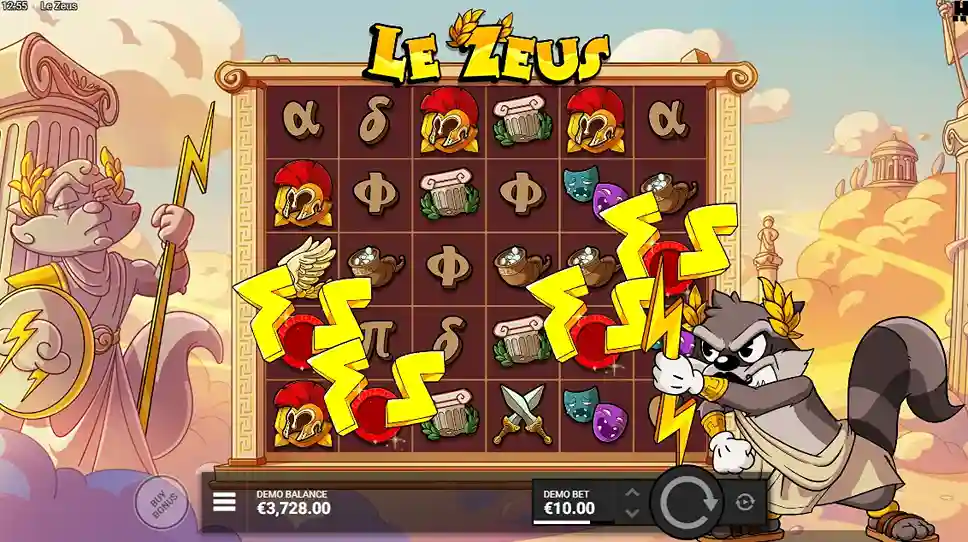 Le Zeus Gevinstlinjer, Hjul og Symboler